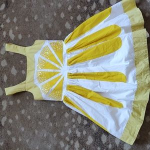 Mini Boden lemon dress size 3 yellow